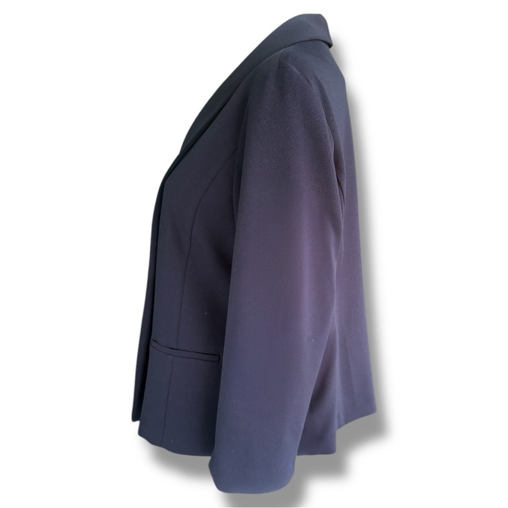 Anne Klein Navy Blue Open Front Blazer Shawl Collar. Women’s Size X-Large - Picture 4 of 6
